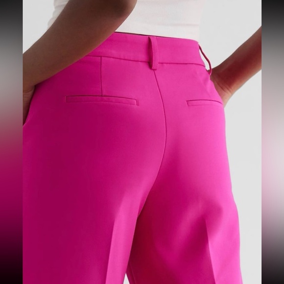 H&M | Wide Leg Dress Pants / Trouser Pants in Hot Pink| Size 2 NWOT - Picture 4 of 10